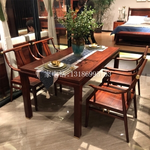 新中式餐桌椅组合--8330