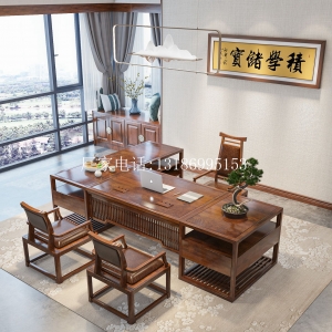 新中式书桌椅组合--8539