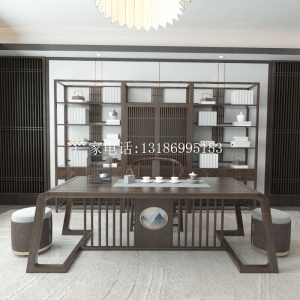 新中式茶桌椅组合--8438